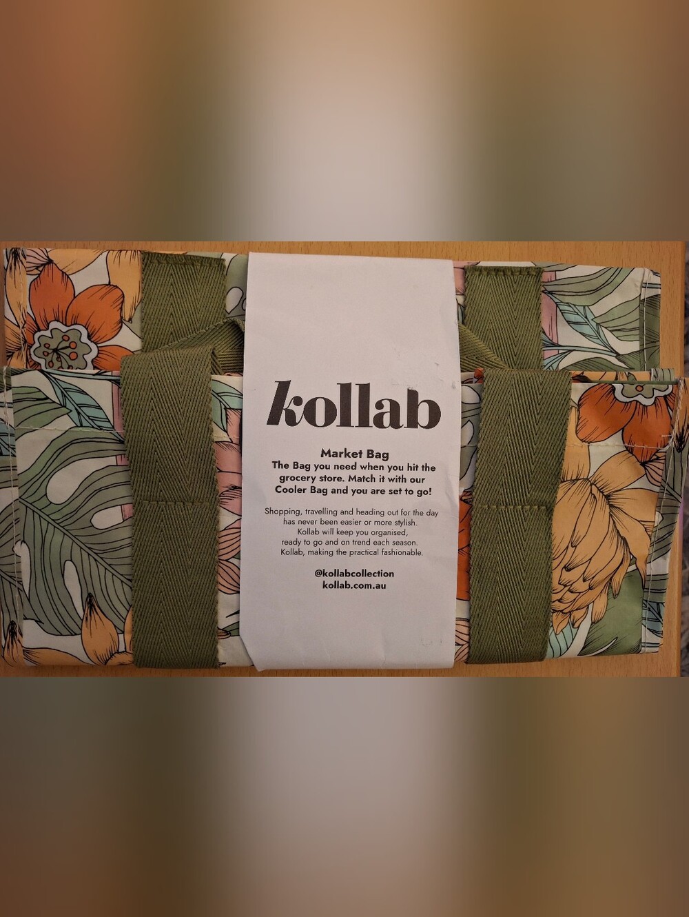 Kollab Market Bag Reusable Shopping Tote Multicolor Assorted Avail. 31.5x35x20cm